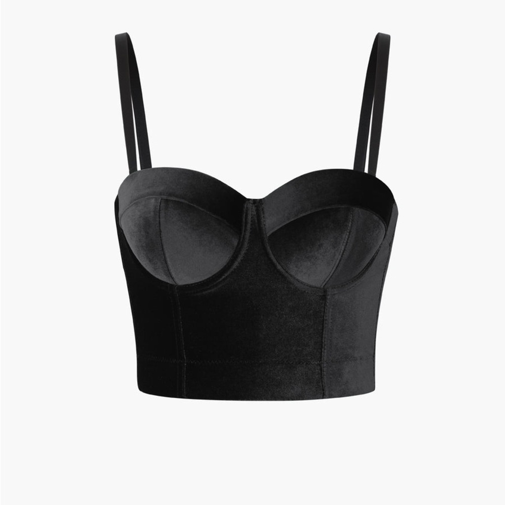 Velvet bustier cami top